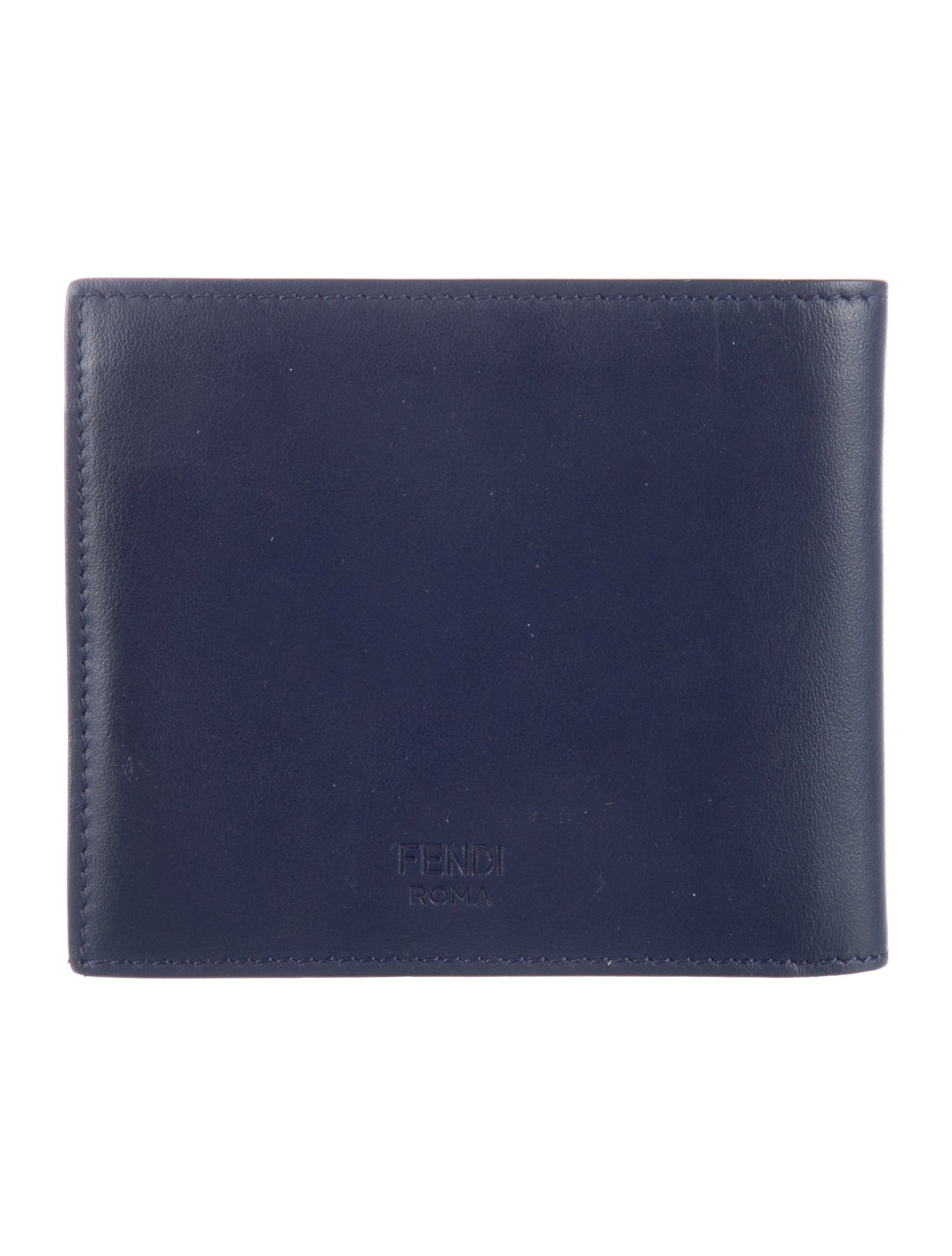 Fendi Monsters Motif Leather Bifold Wallet