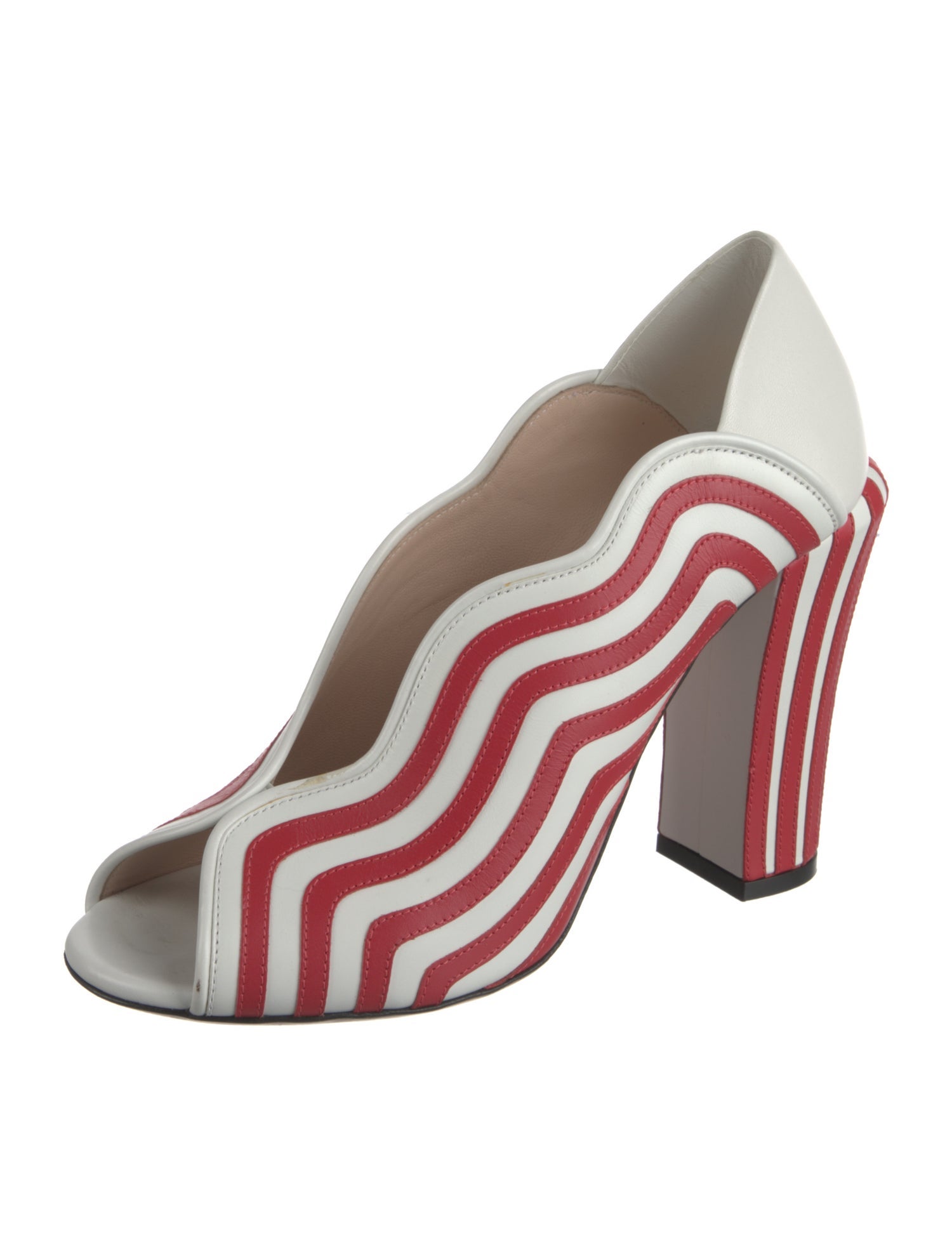 Fendi Leather Printed Pumps