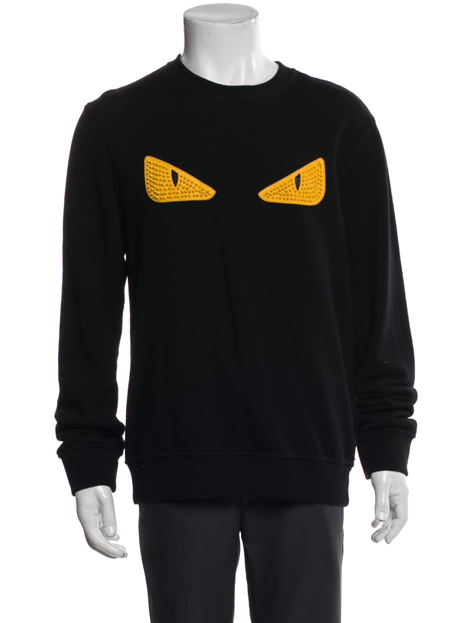 Fendi Monsters Motif Crew Neck Sweatshirt