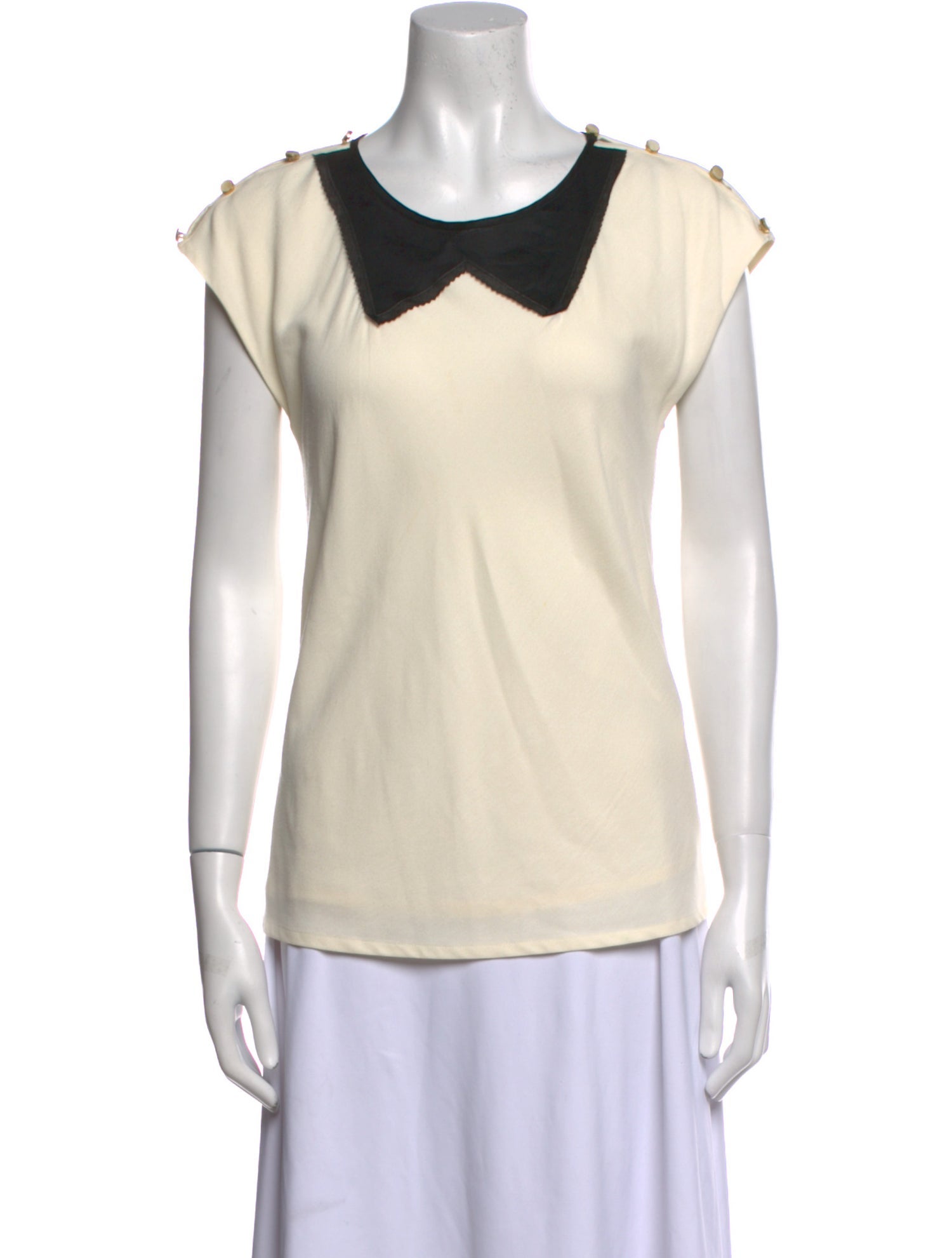 Fendi Scoop Neck Short Sleeve T-Shirt