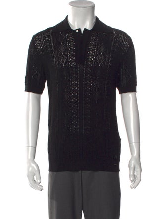 Fendi Collar Short Sleeve Polo Shirt