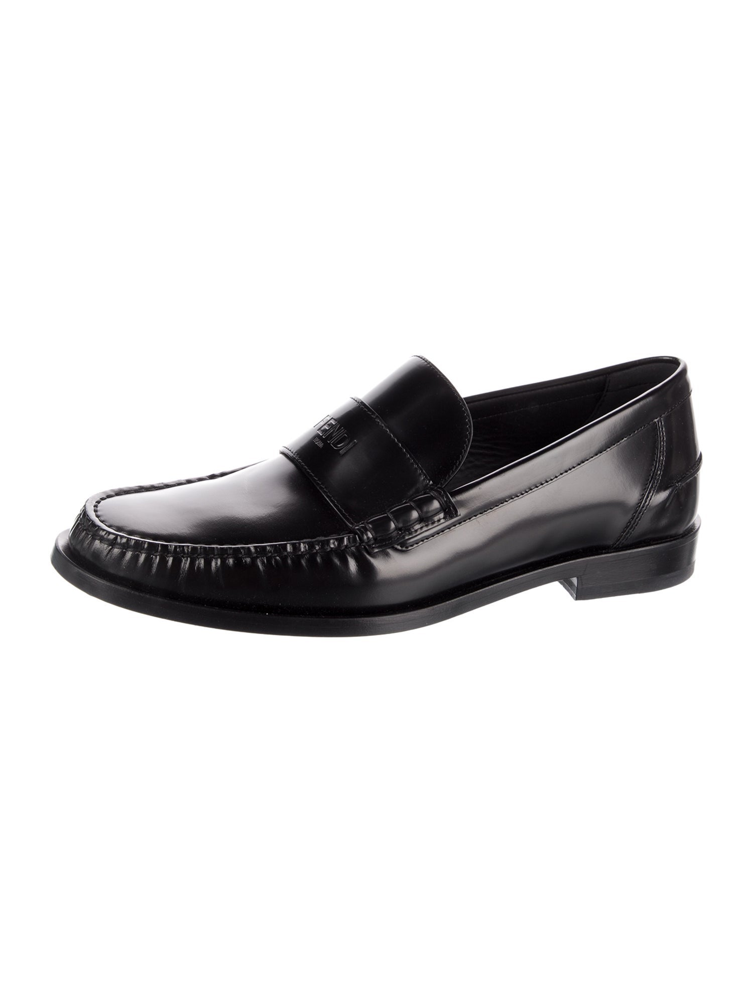 Fendi Leather Dress Loafers