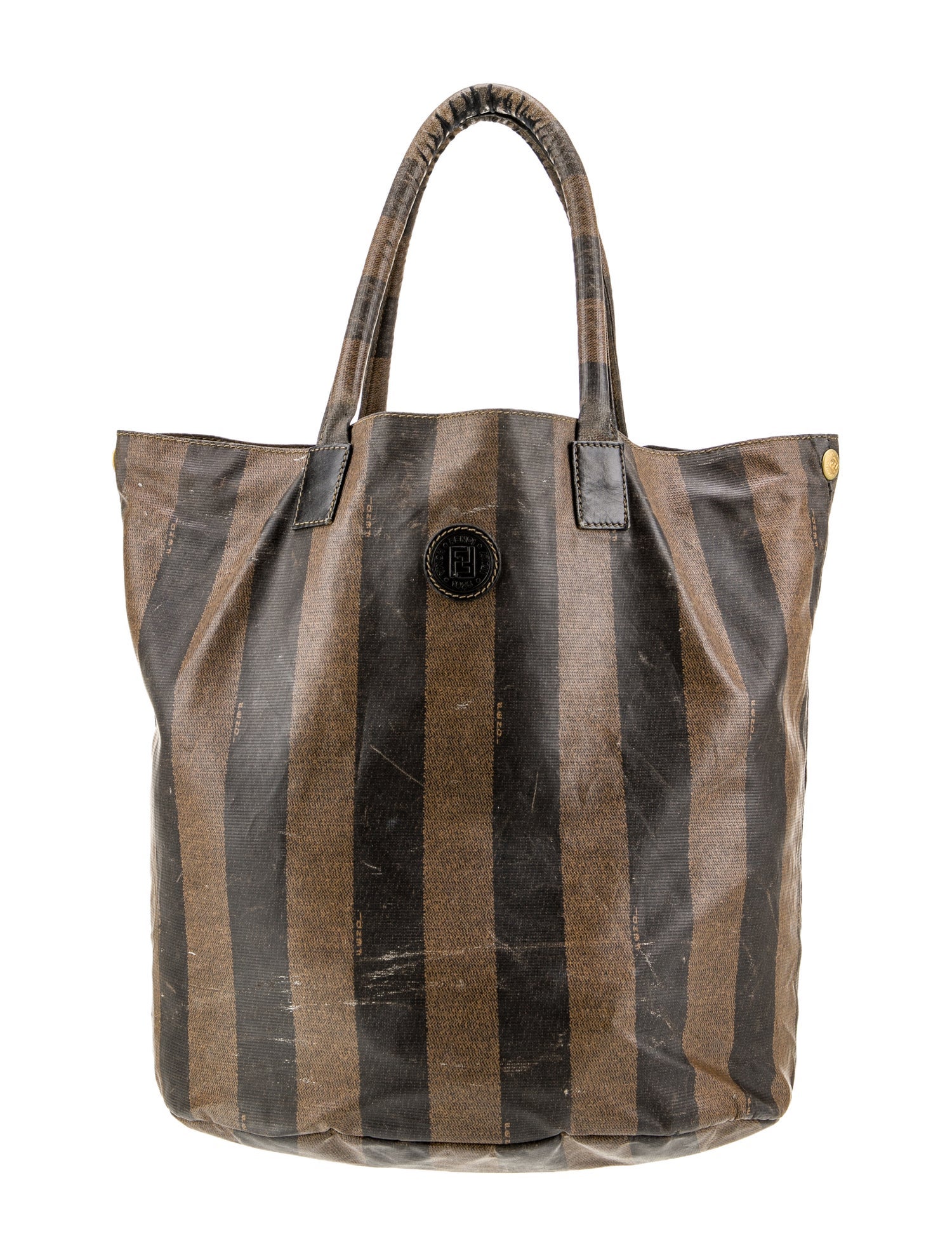 Fendi Pequin Top Handle Bag Vintage