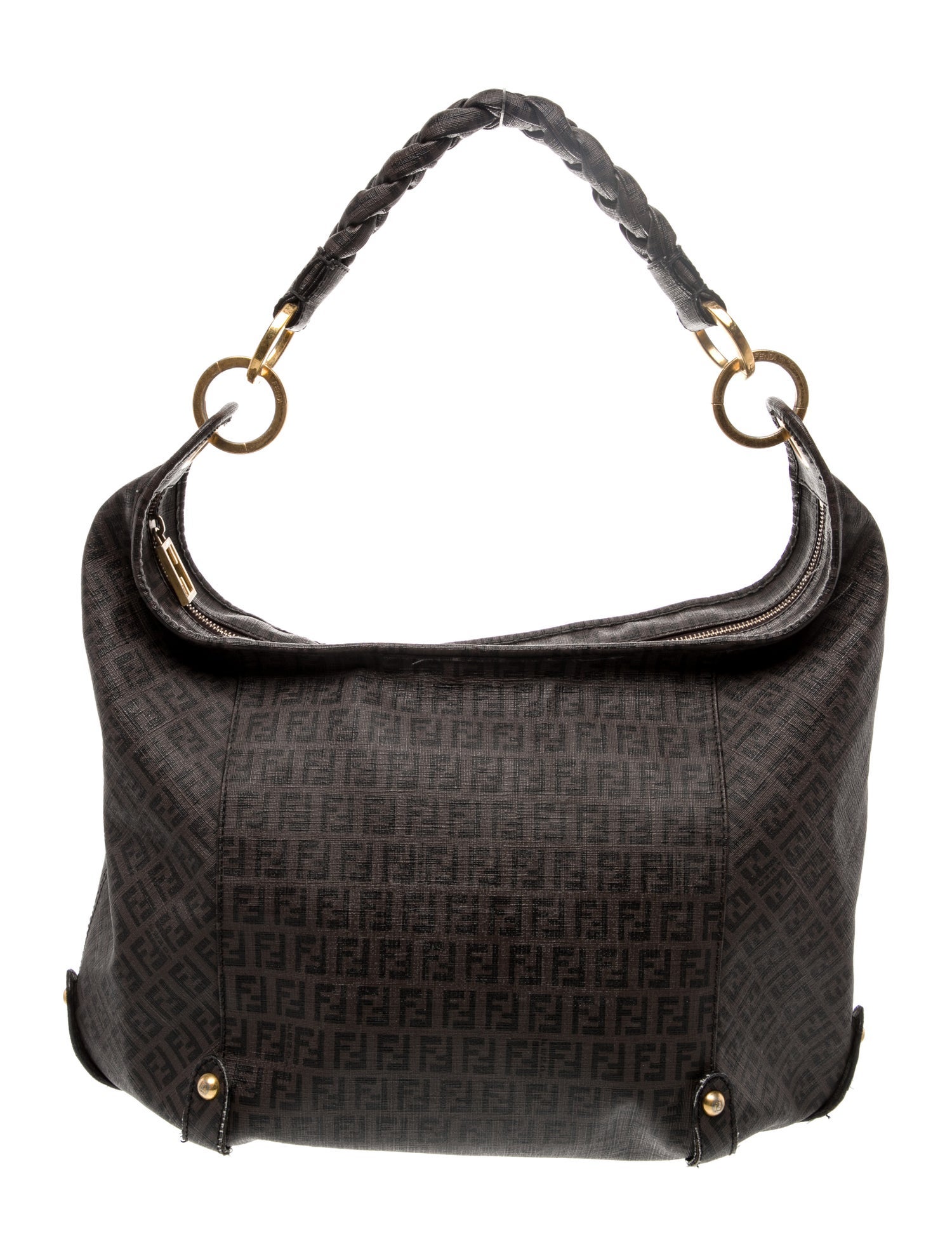 Fendi Zucca FF Vintage Zucca Hobo Vintage