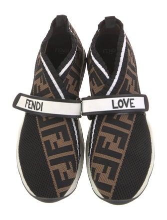 Fendi Zucca FF Logo Printed Sock Sneakers
