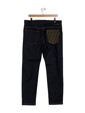 Fendi Zucca FF Logo Skinny Jeans