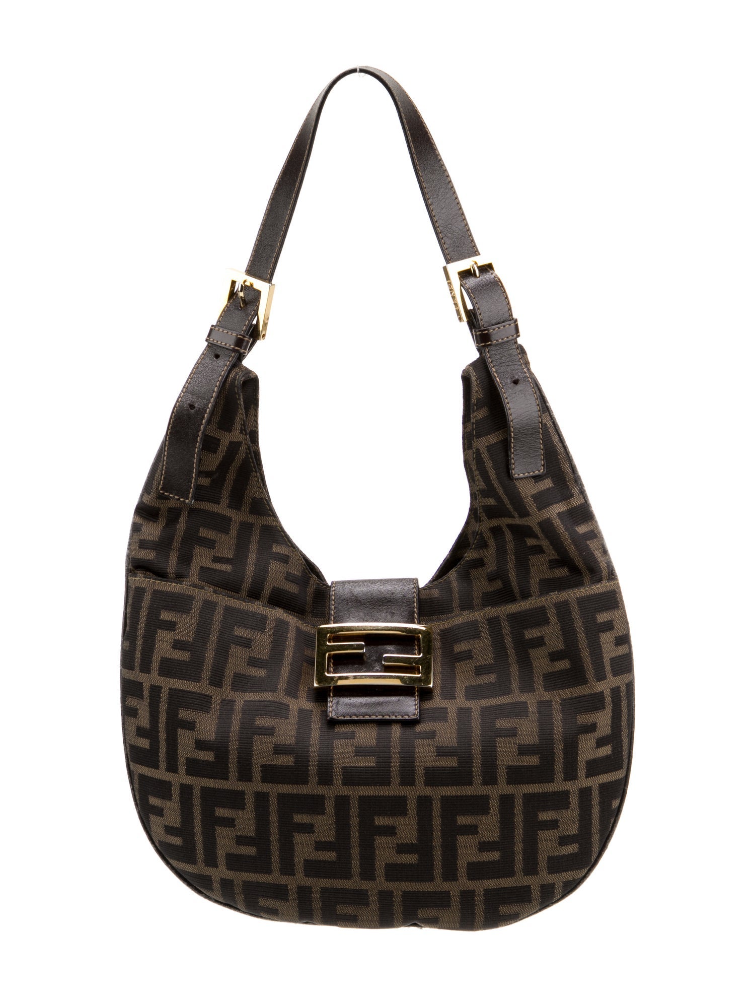 Fendi Zucca FF Shoulder Bag Vintage