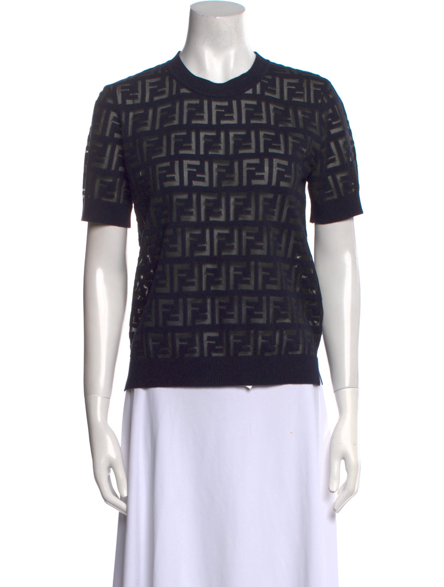 Fendi Graphic Print Crew Neck Sweater