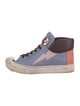 Fendi Monsters Motif Leather Sneakers