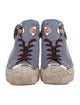 Fendi Monsters Motif Leather Sneakers