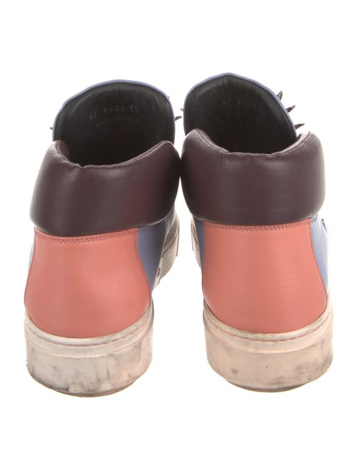 Fendi Monsters Motif Leather Sneakers