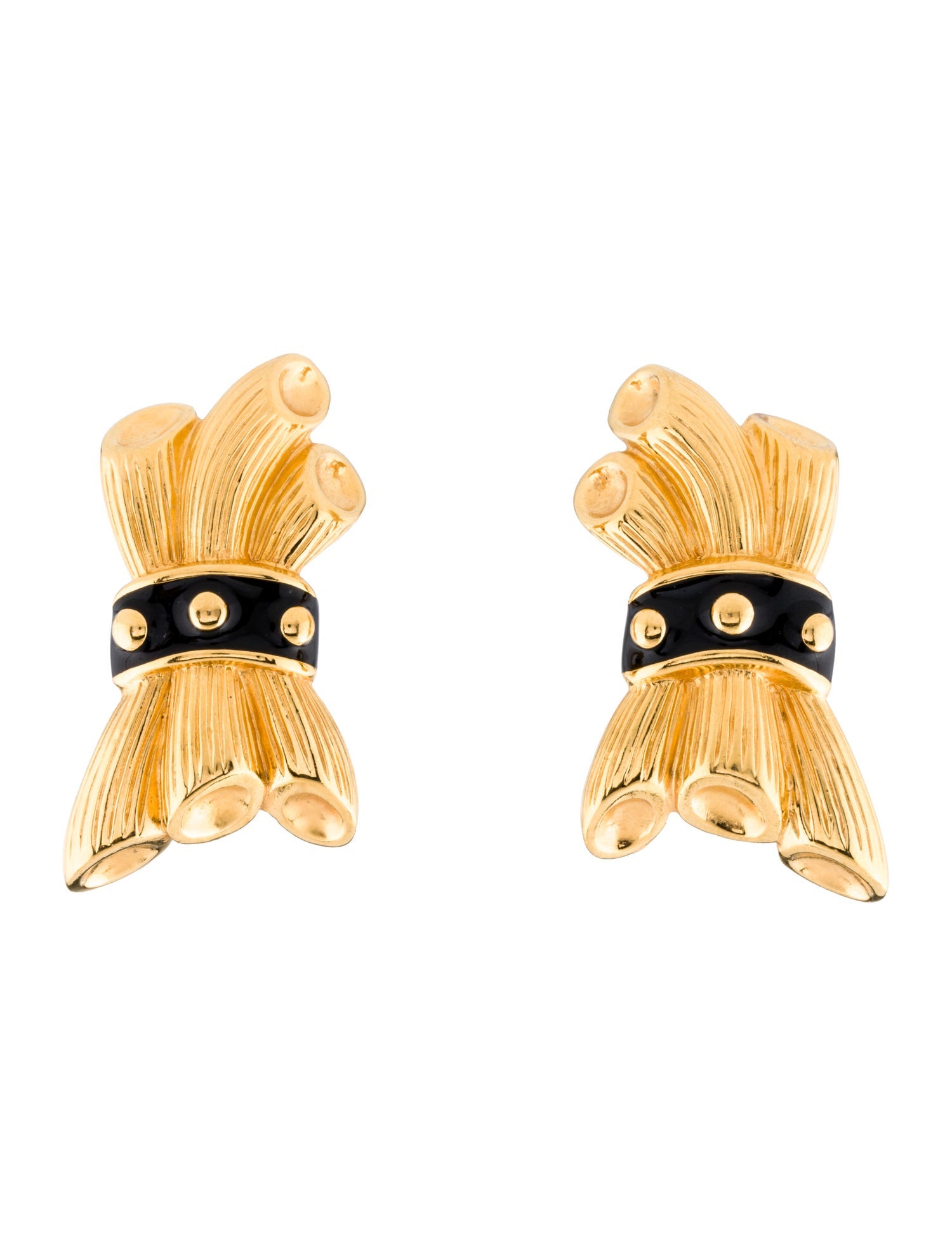 Fendi Enamel Clip-On Earrings