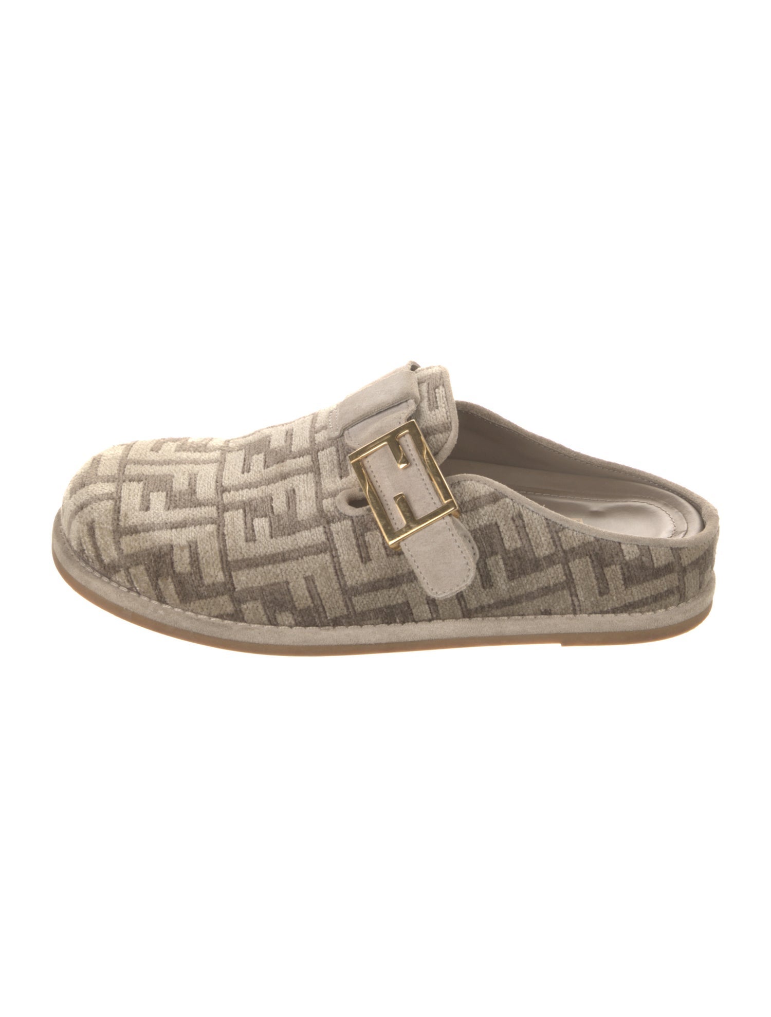 Fendi Zucca FF Logo Printed Slides