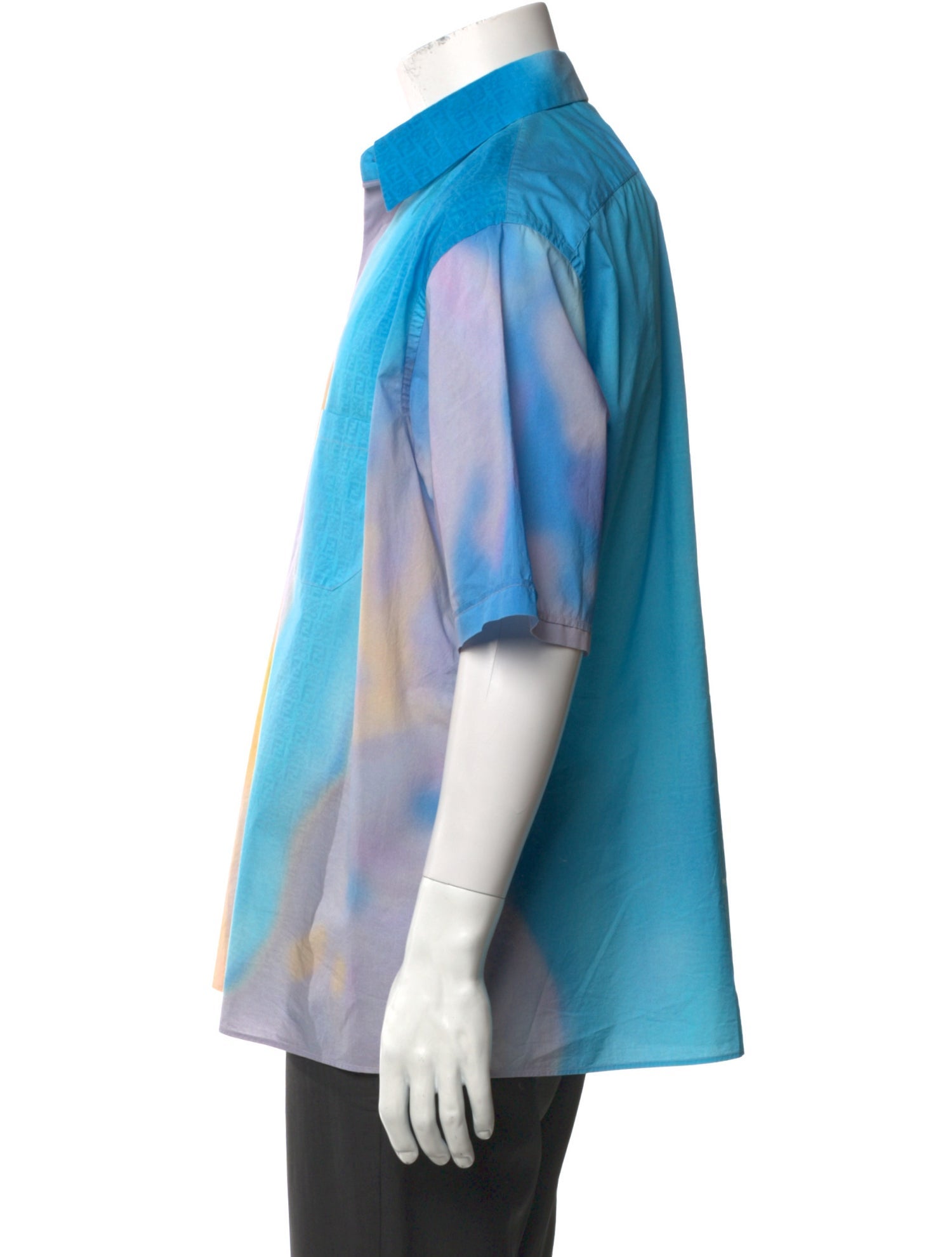 Fendi Tie-Dye Print Short Sleeve Shirt