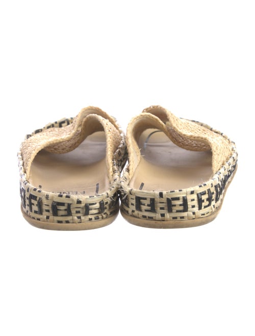 Fendi Zucca FF Logo Raffia Espadrilles