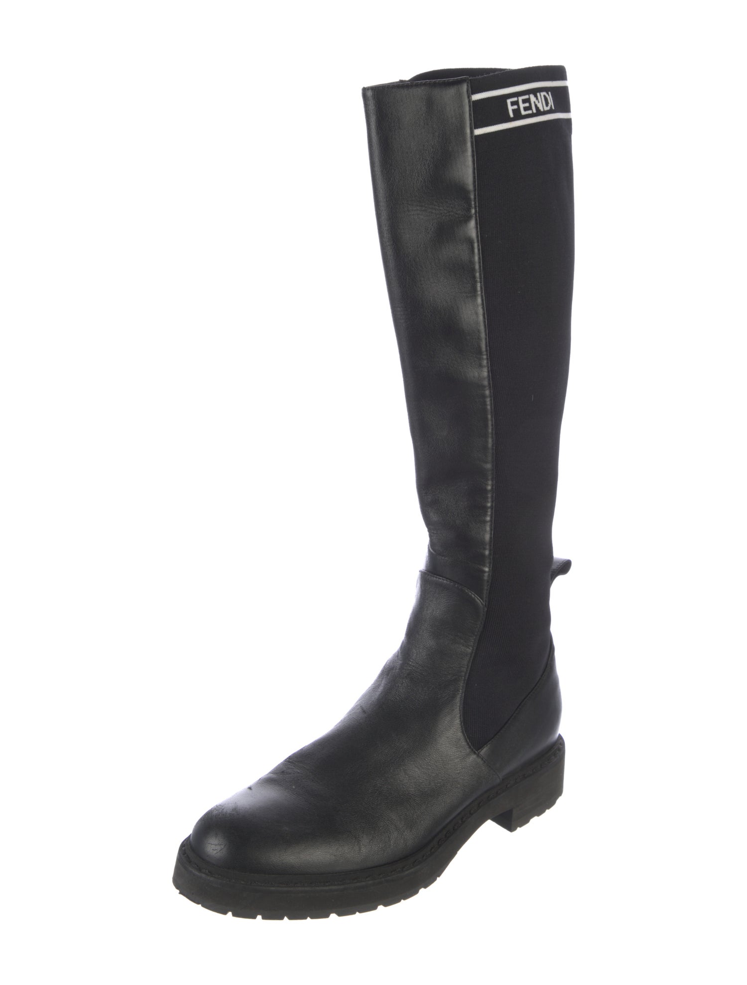 Fendi Leather Riding Boots