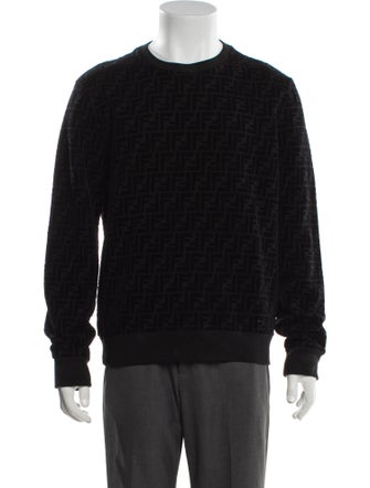 Fendi Zucca FF Logo Crew Neck Sweatshirt