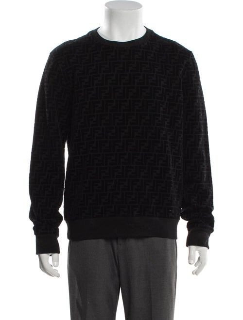 Fendi Zucca FF Logo Crew Neck Sweatshirt