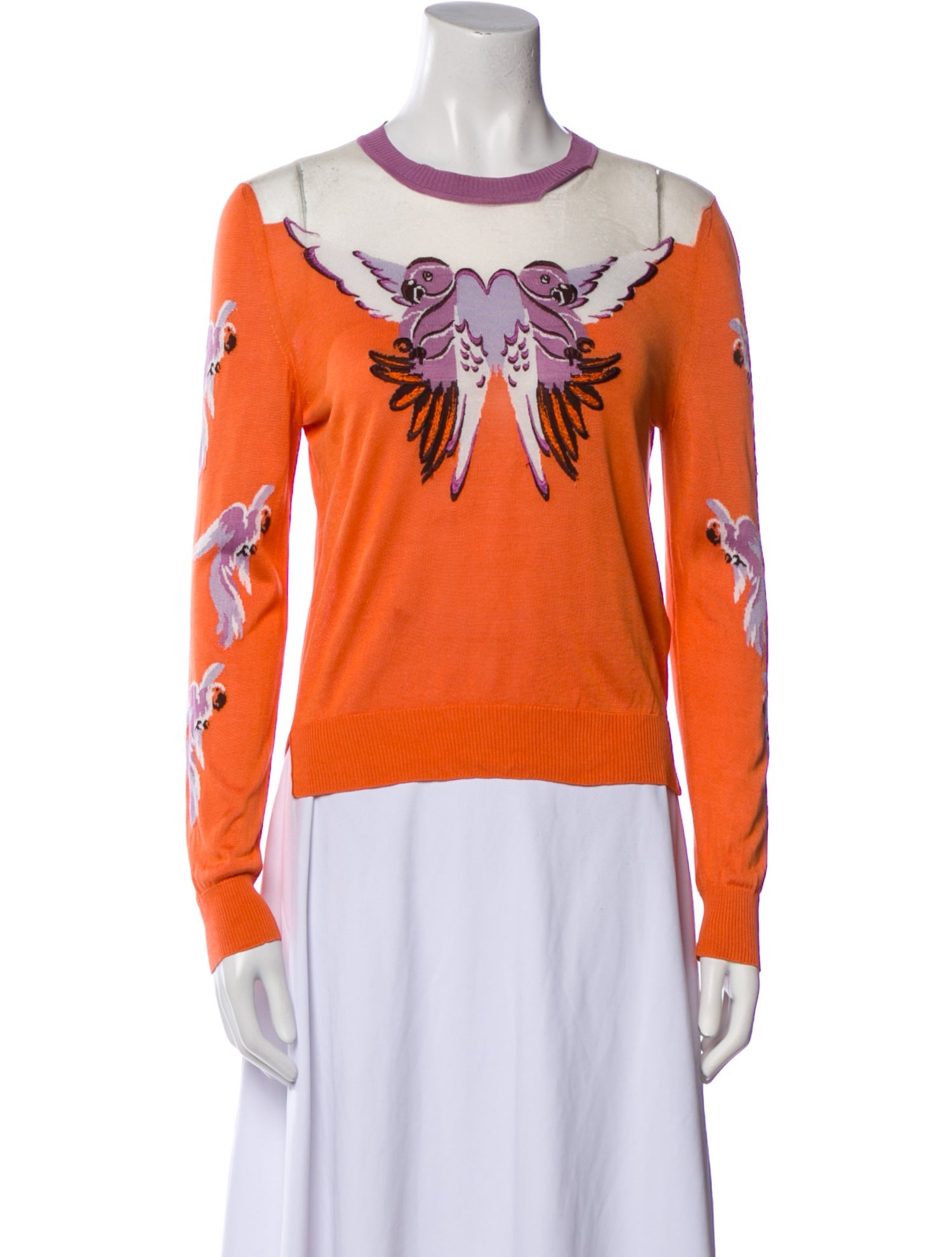 Fendi Silk Graphic Print Sweatshirt