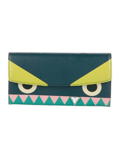 Fendi Monster Eyes Simple Monsters Motif Continental Wallet