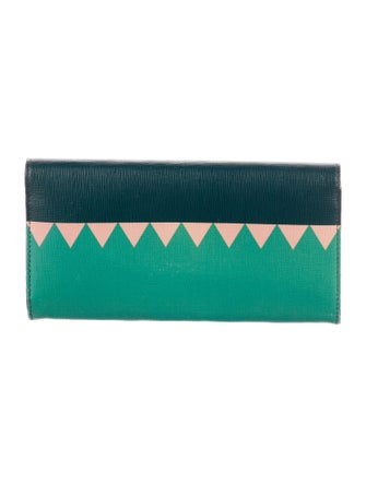 Fendi Monster Eyes Simple Monsters Motif Continental Wallet