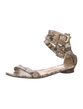 Fendi Snakeskin Animal Print Gladiator Sandals