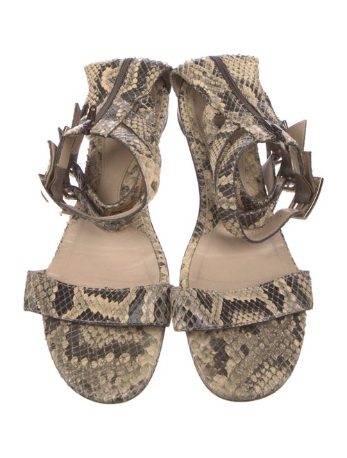 Fendi Snakeskin Animal Print Gladiator Sandals