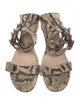 Fendi Snakeskin Animal Print Gladiator Sandals