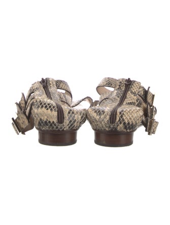 Fendi Snakeskin Animal Print Gladiator Sandals