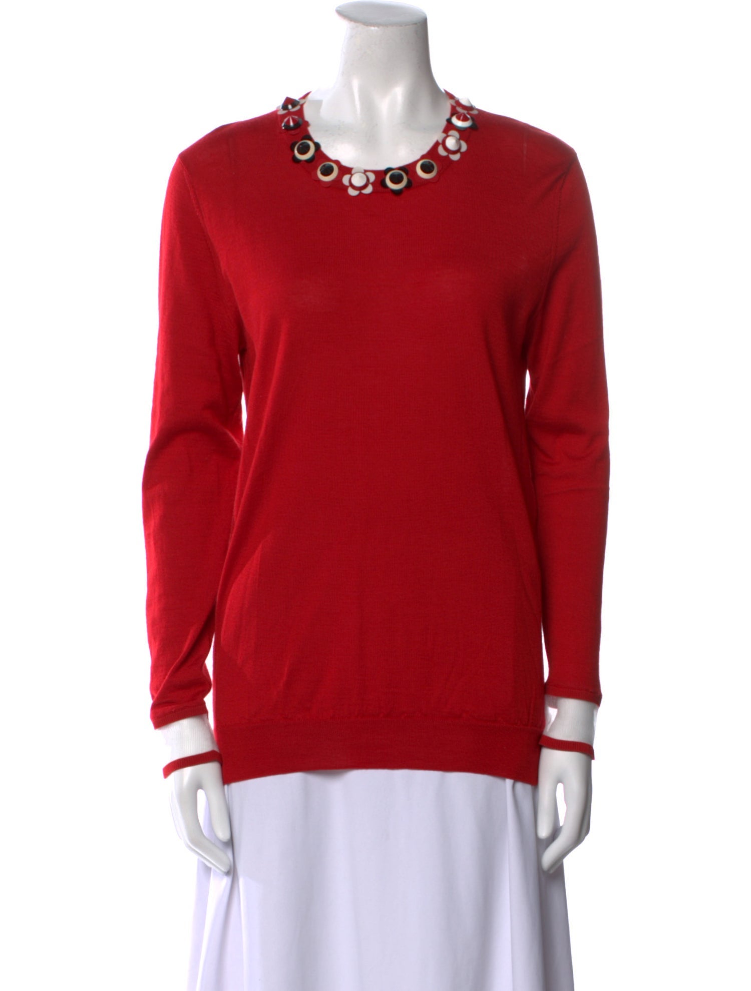Fendi Crew Neck Long Sleeve Sweatshirt