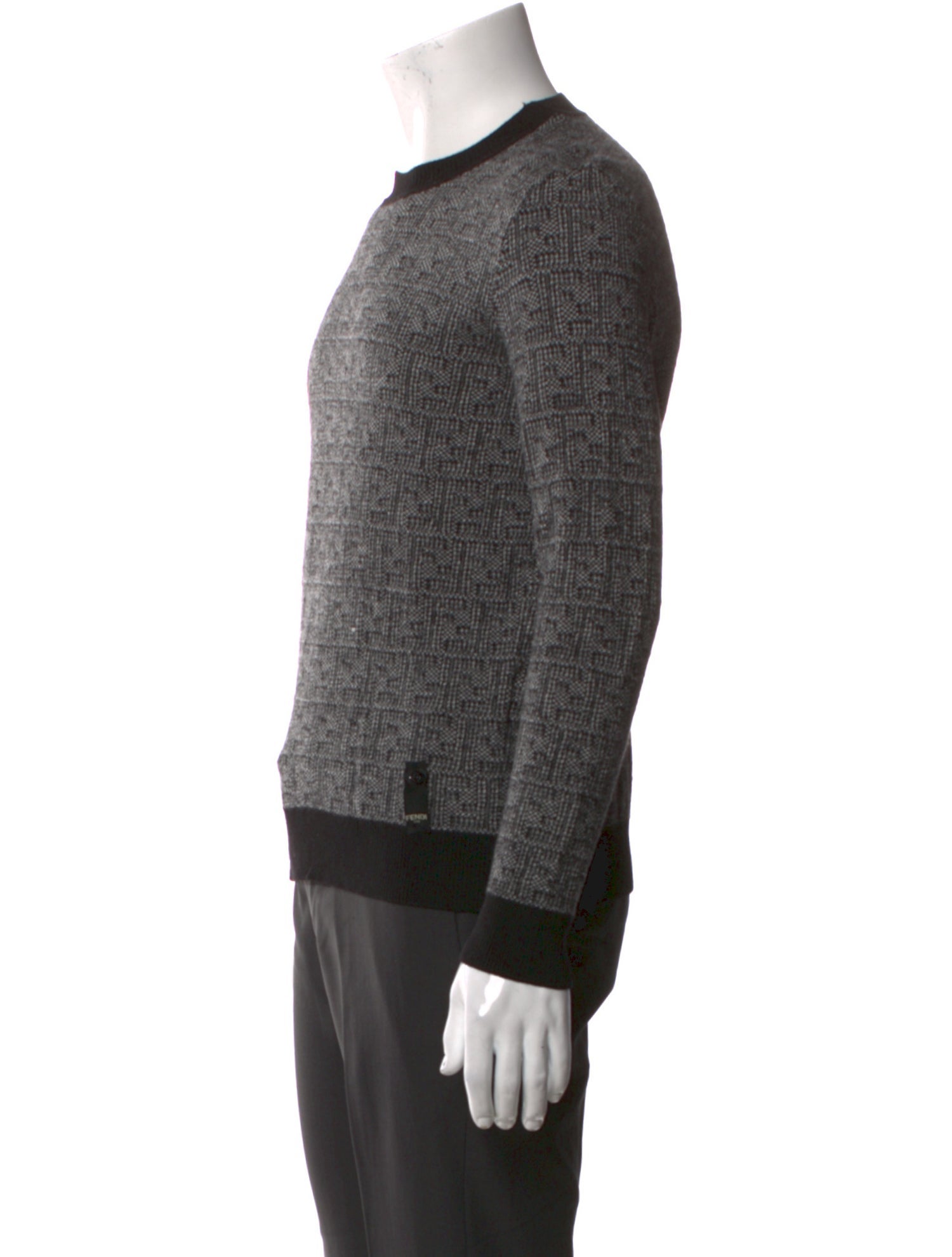 Fendi Zucca FF Logo Virgin Wool Pullover