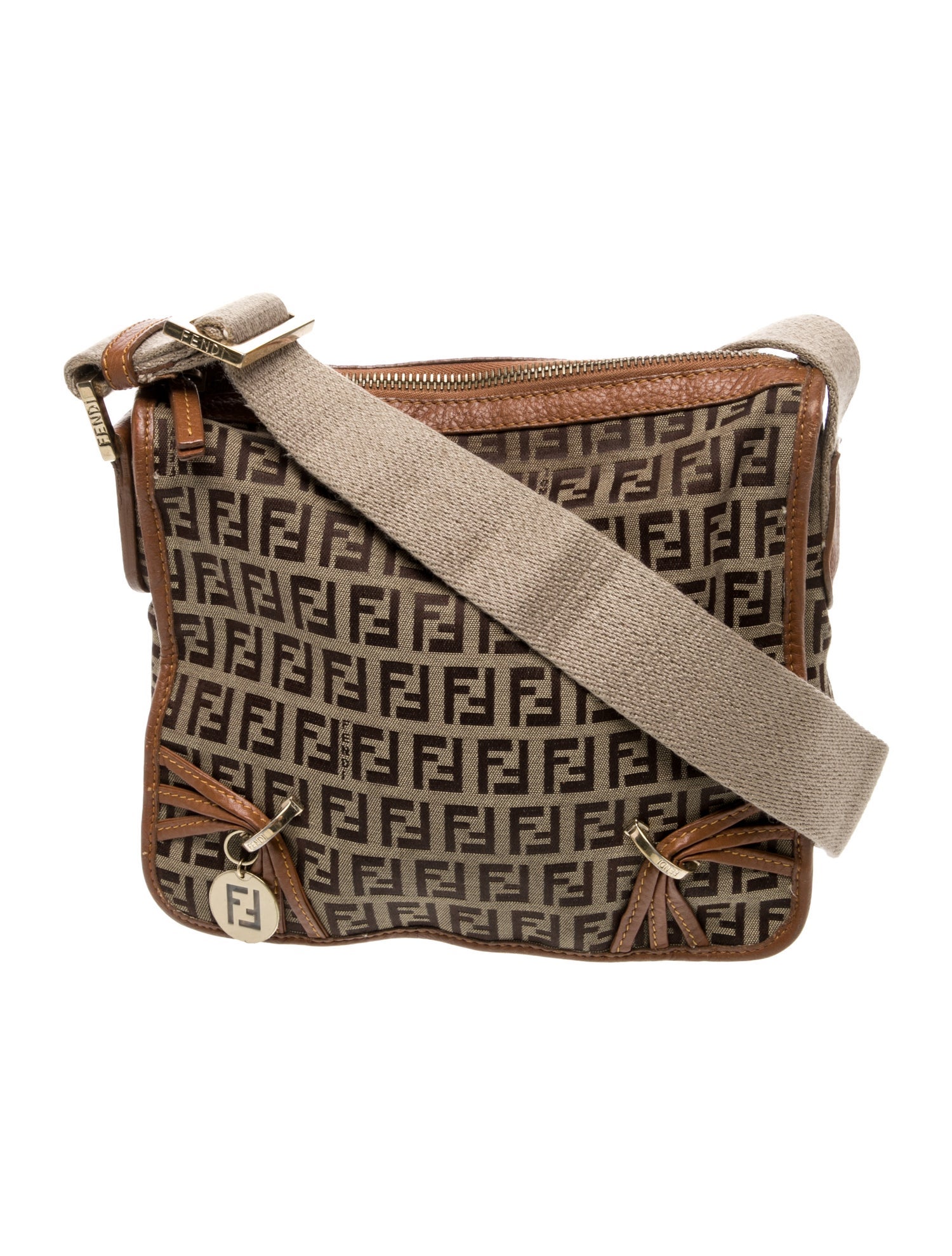 Fendi Zucchino FF Messenger Bag