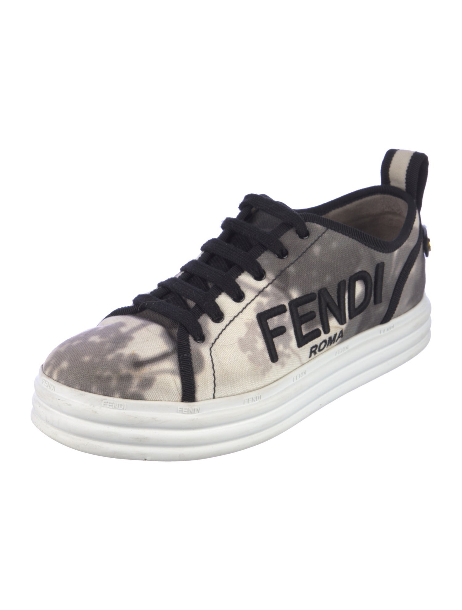 Fendi Canvas Printed Sneakers