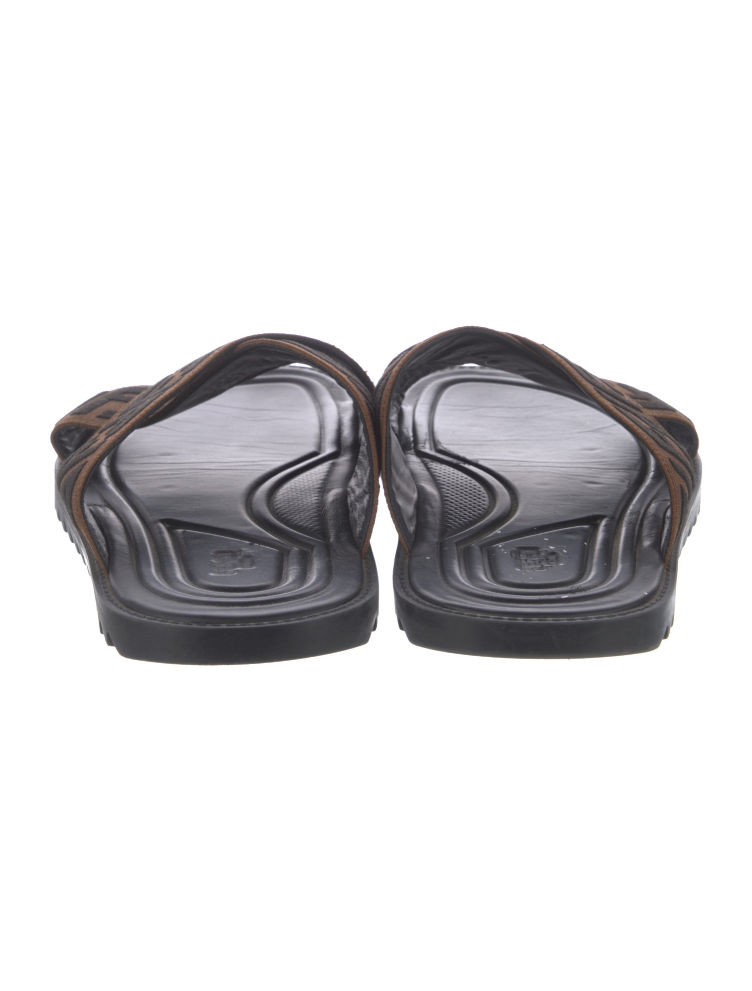 Fendi Zucca FF Logo Canvas Slides