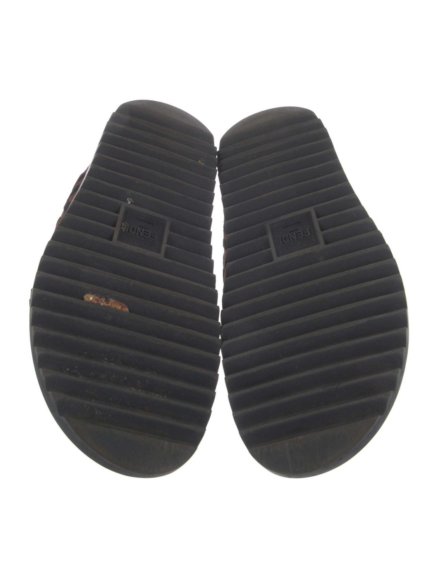 Fendi Zucca FF Logo Canvas Slides