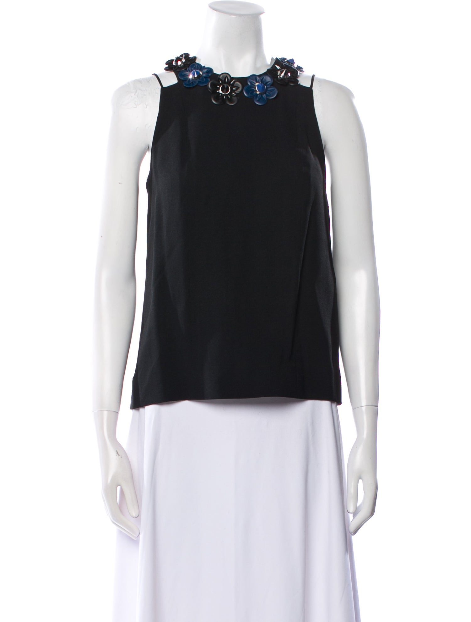 Fendi Crew Neck Sleeveless Blouse