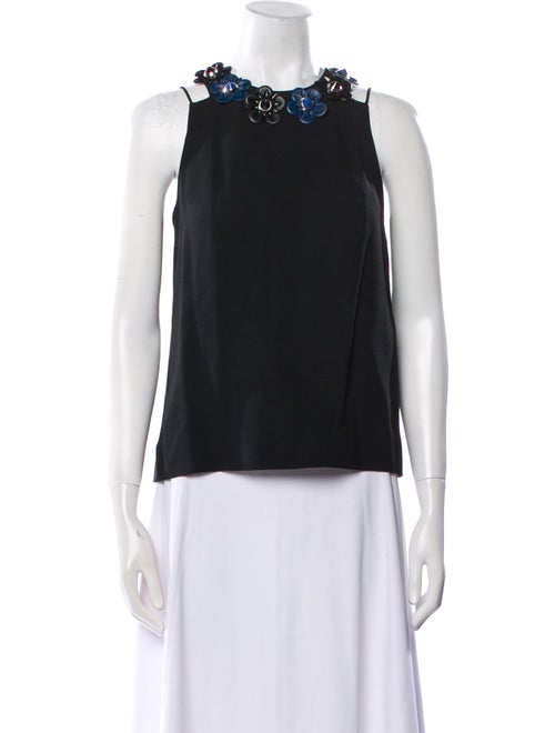 Fendi Crew Neck Sleeveless Blouse
