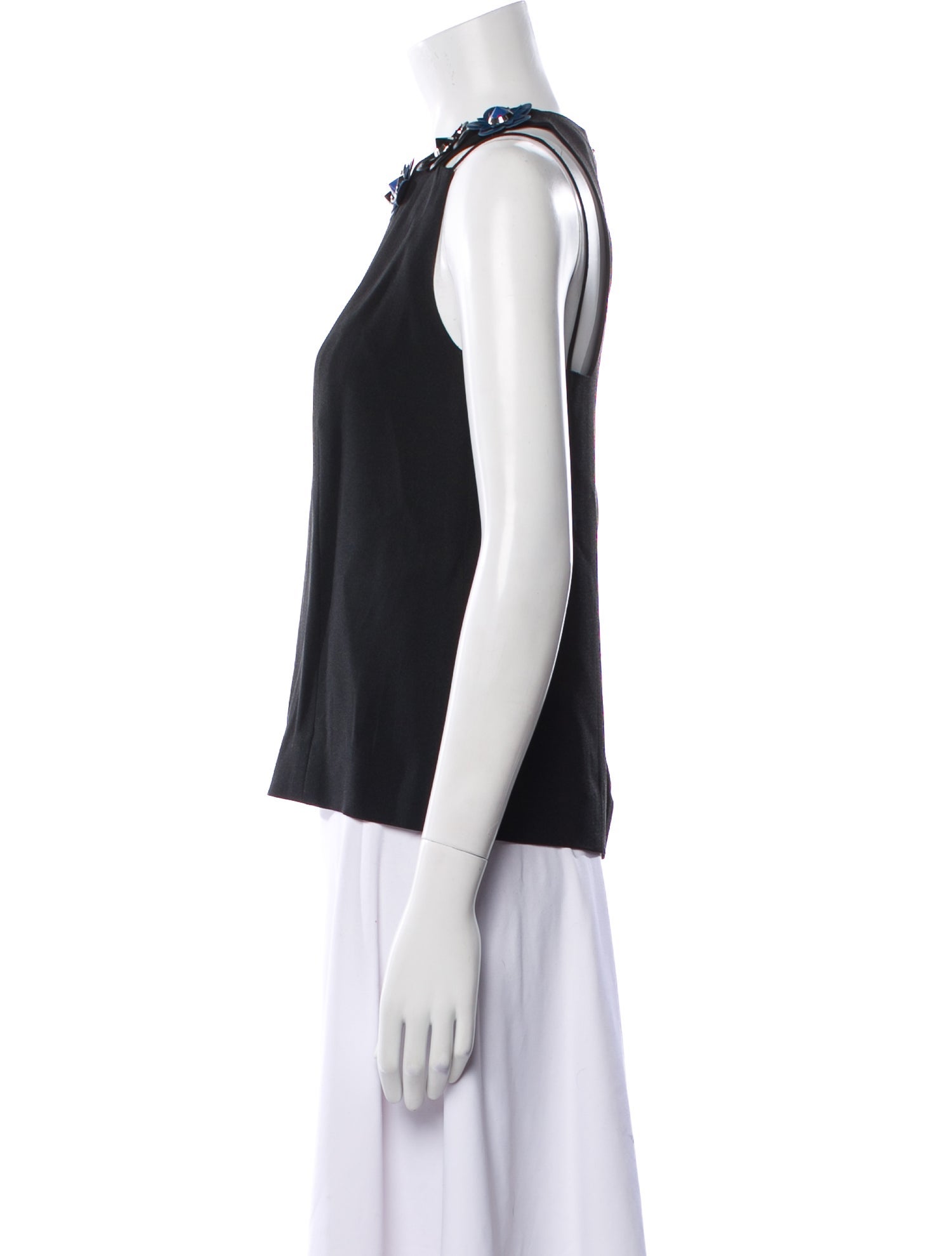 Fendi Crew Neck Sleeveless Blouse