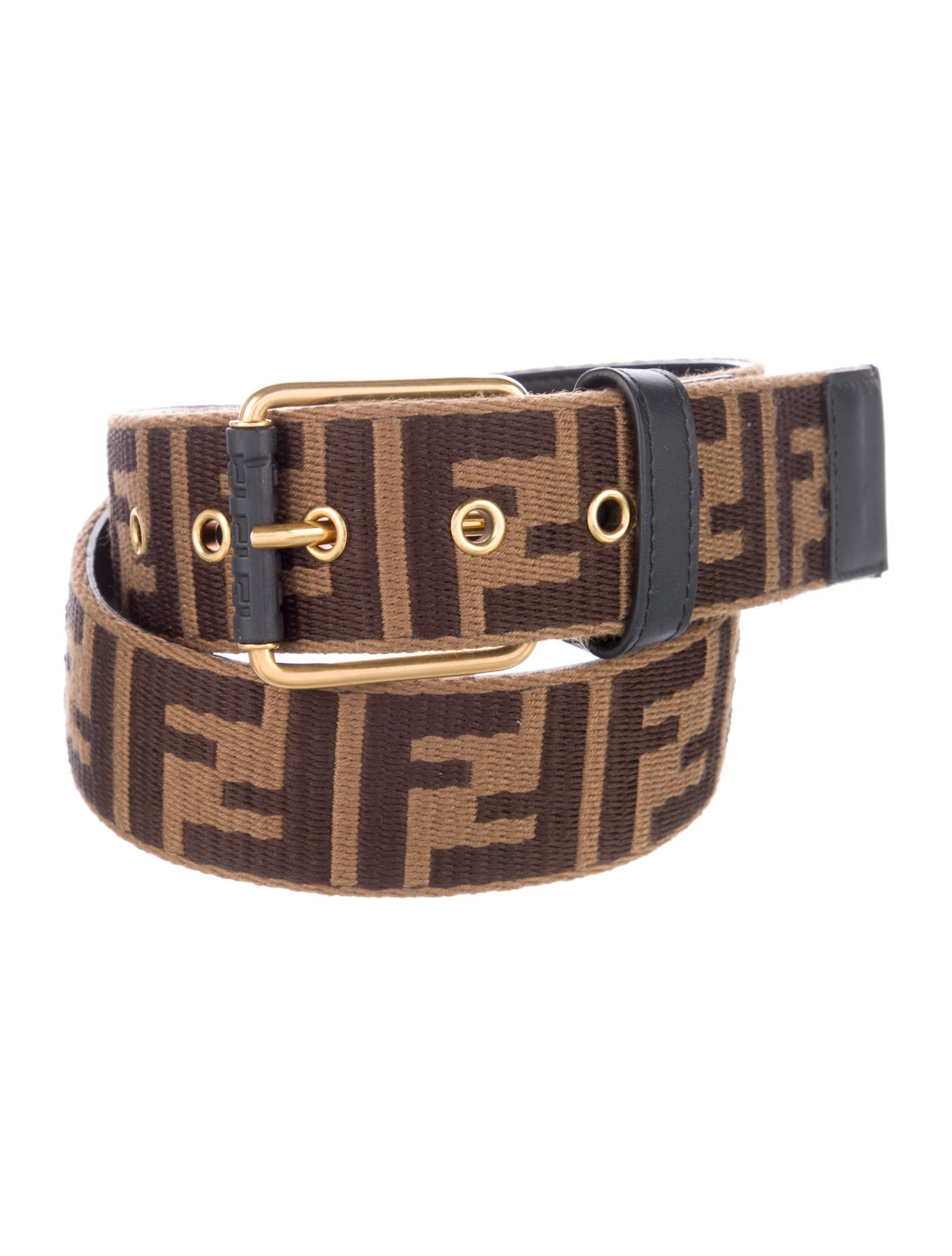 Fendi Zucca FF Logo Canvas Belt