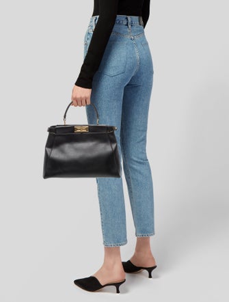 Fendi Leather Peekaboo Medium