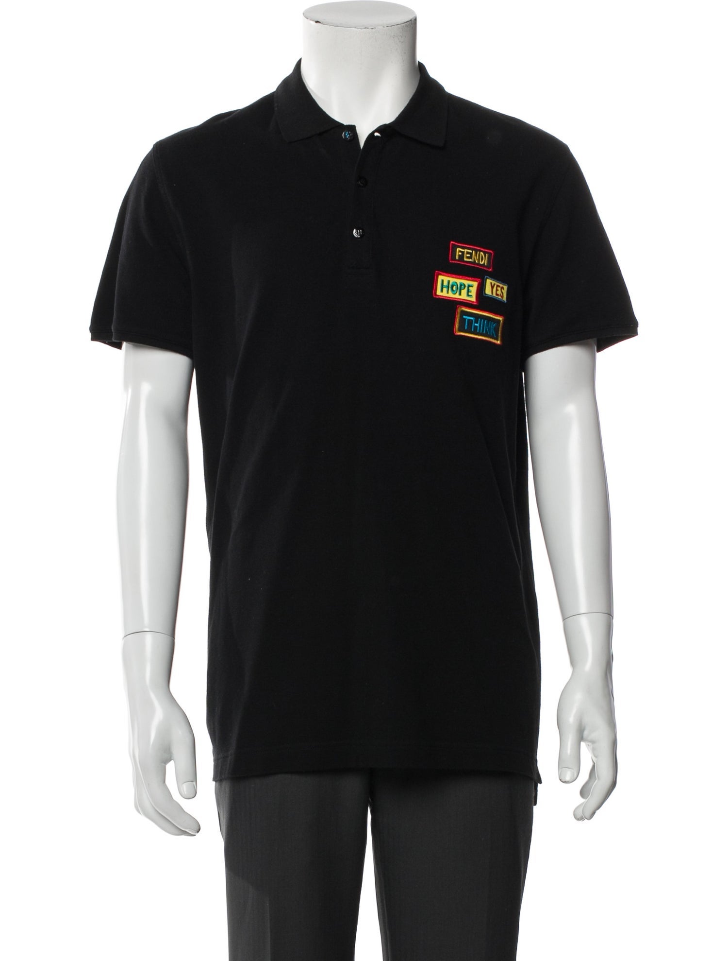 Fendi Collar Short Sleeve Polo Shirt