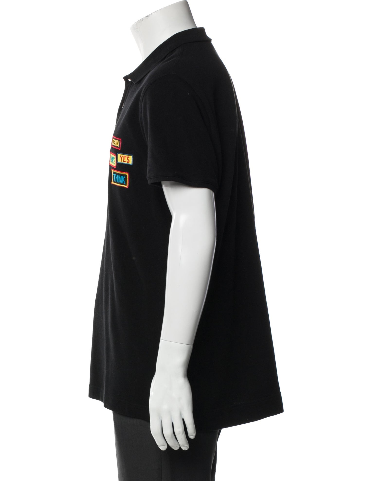 Fendi Collar Short Sleeve Polo Shirt
