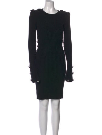 Fendi Crew Neck Knee-Length Dress