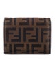 Fendi 2020 Zucca FF Logo Compact Wallet