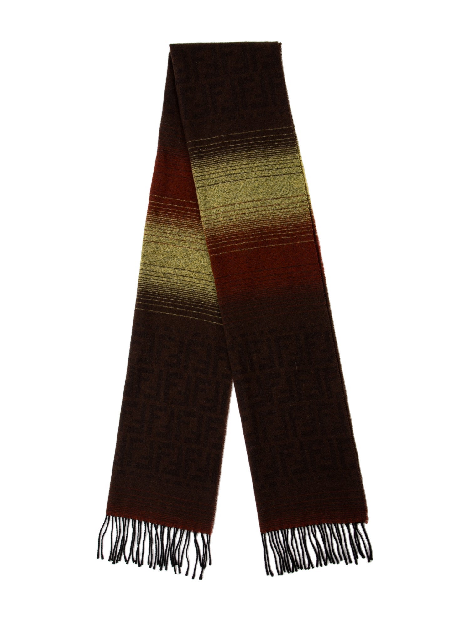 Fendi Wool Striped Scarf