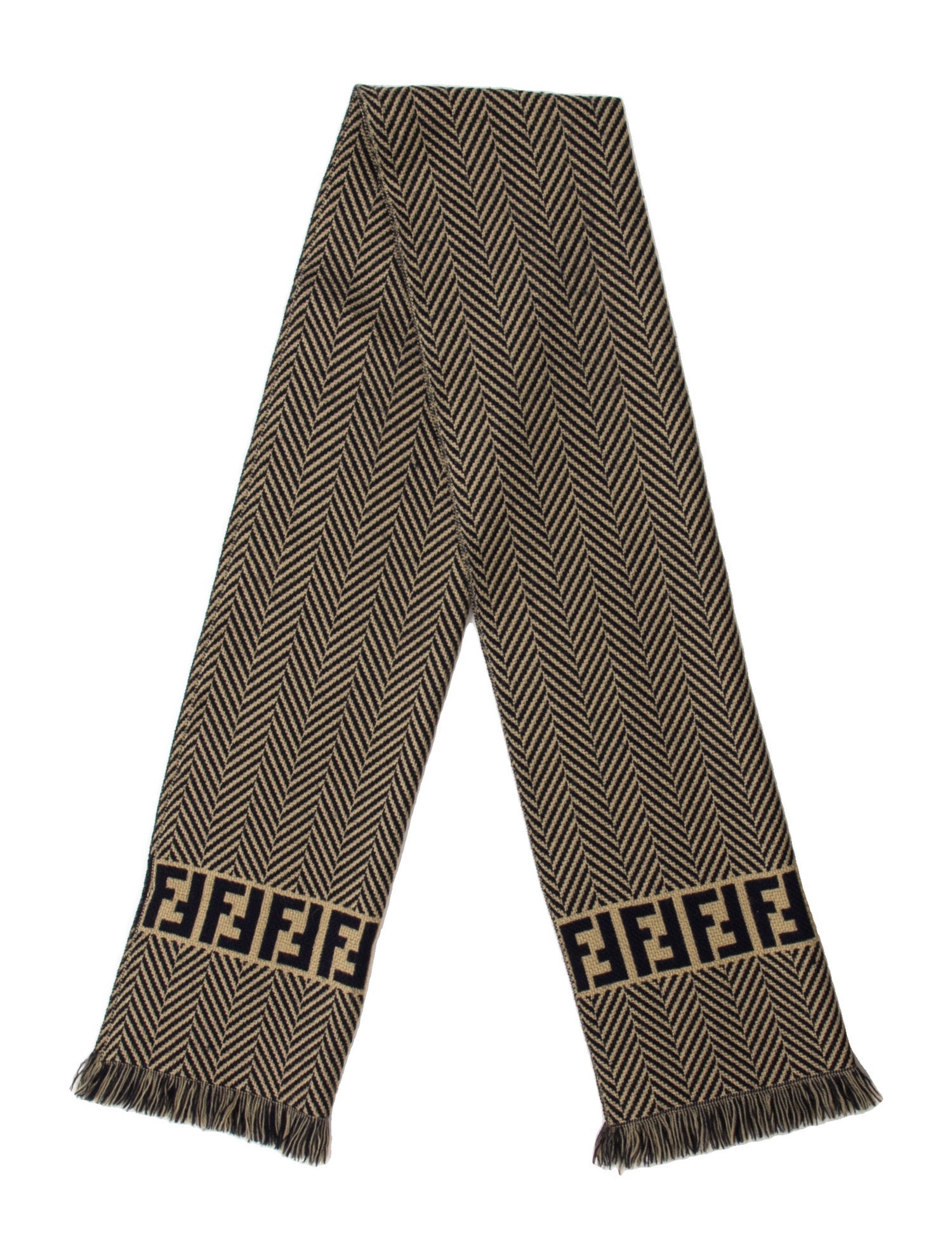 Fendi Zucca FF Logo Printed Scarf