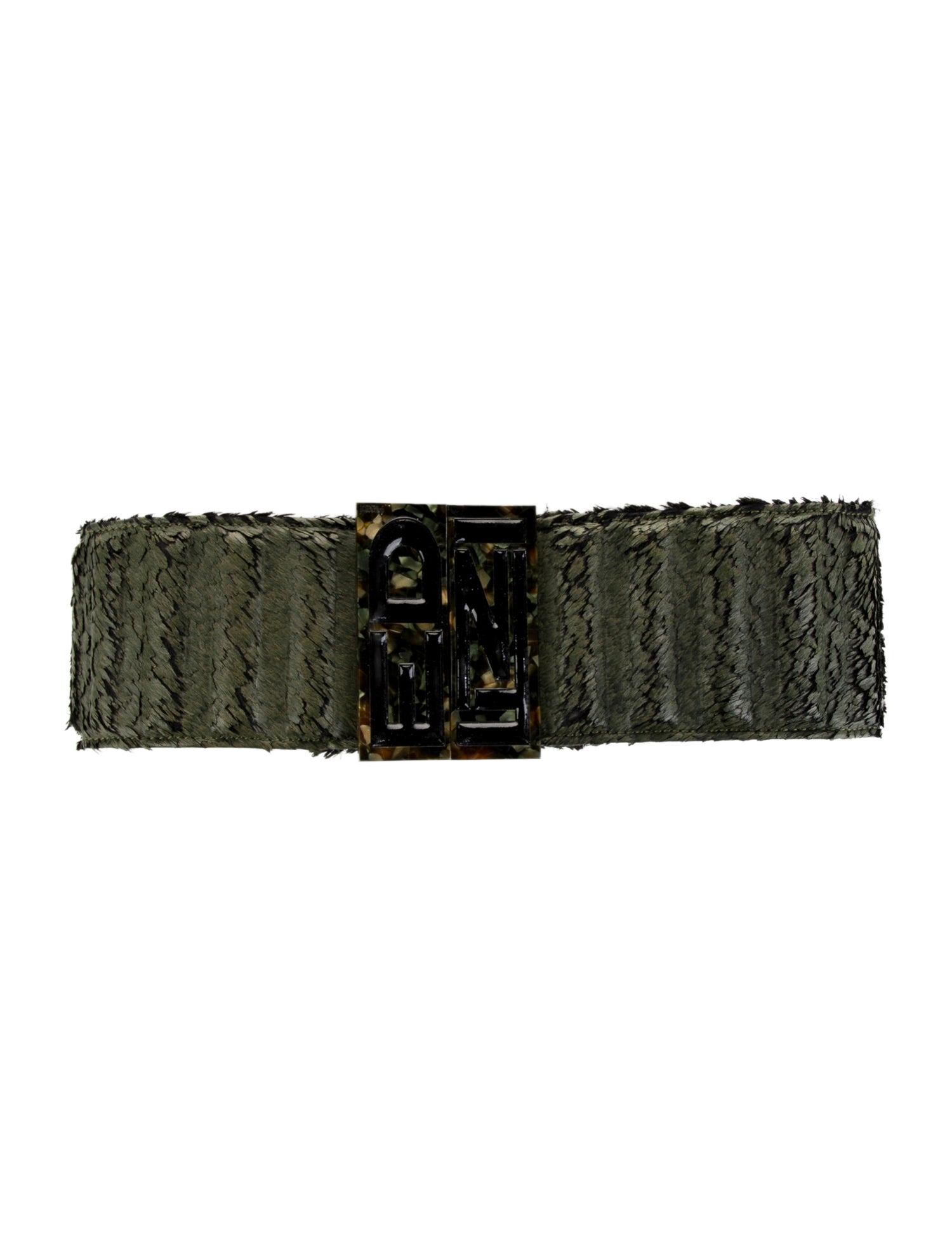 Fendi Wide Leather Waist Belt