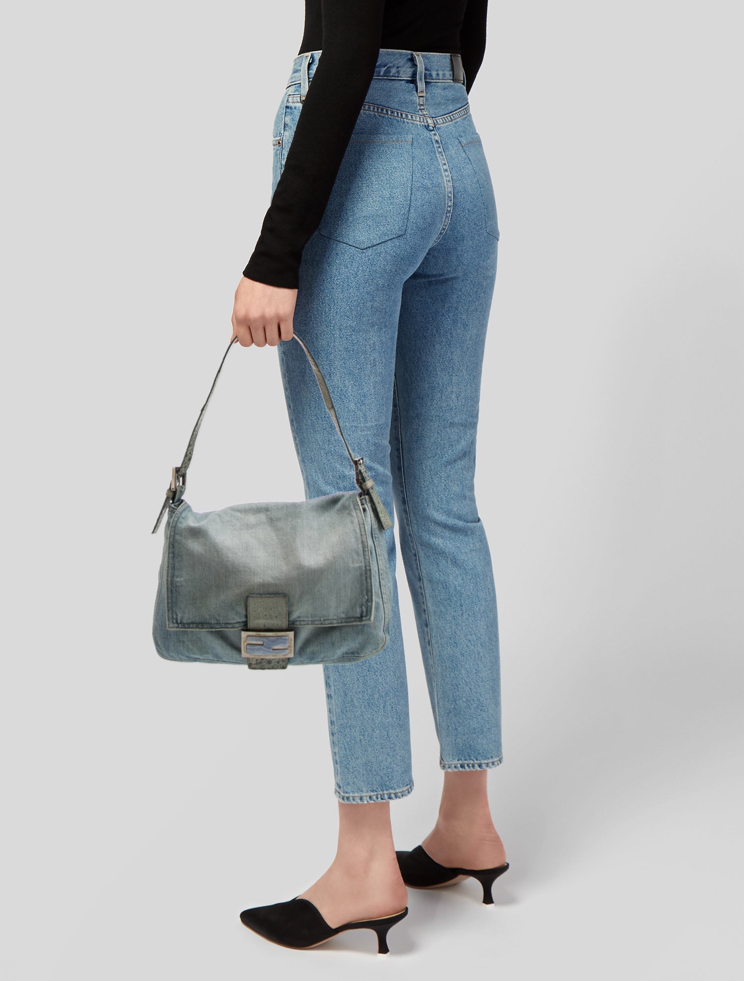 Fendi Denim Shoulder Bag