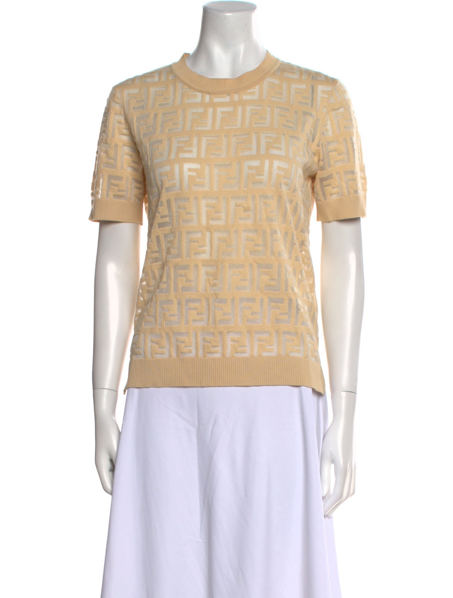 Fendi Printed Crew Neck T-Shirt