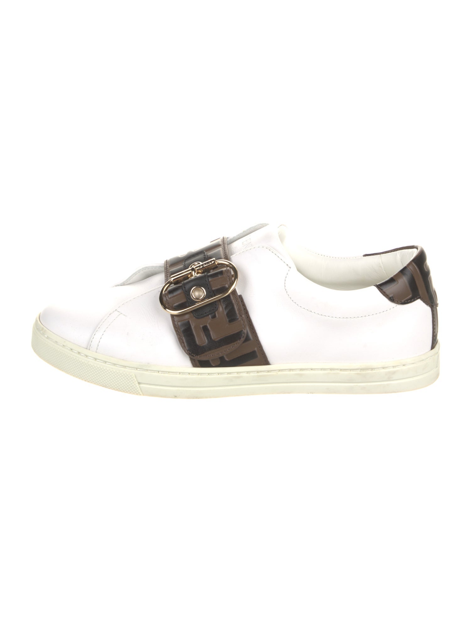 Fendi Zucca FF Logo Leather Sneakers
